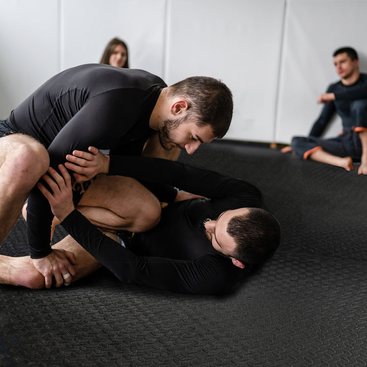 BalanceFrom Fitness 96 Sq Ft Interlocking EVA Foam Exercise Mat Tiles, Black - VMInnovations