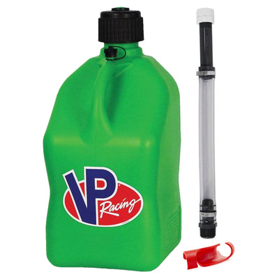 VP Racing Fuels ABS Plastic 1" Hose Bender, 14" Hose Kit, & 5 Gallon Jug, Green