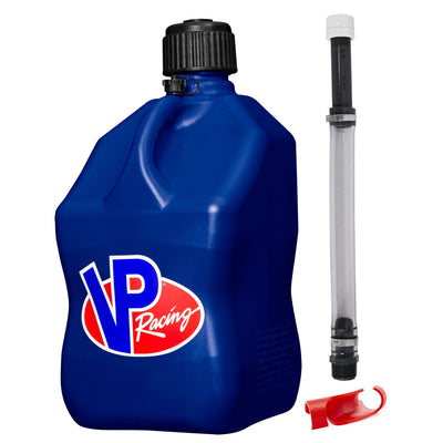 VP Racing Fuels ABS Plastic 1" Hose Bender, 14" Hose Kit, and 5 Gallon Jug, Blue