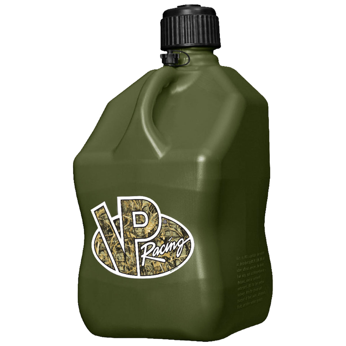 VP Racing Fuels 5 Gallon Utility Jug Can, Camo + 14 Inch Hose + Easy Hose Bender