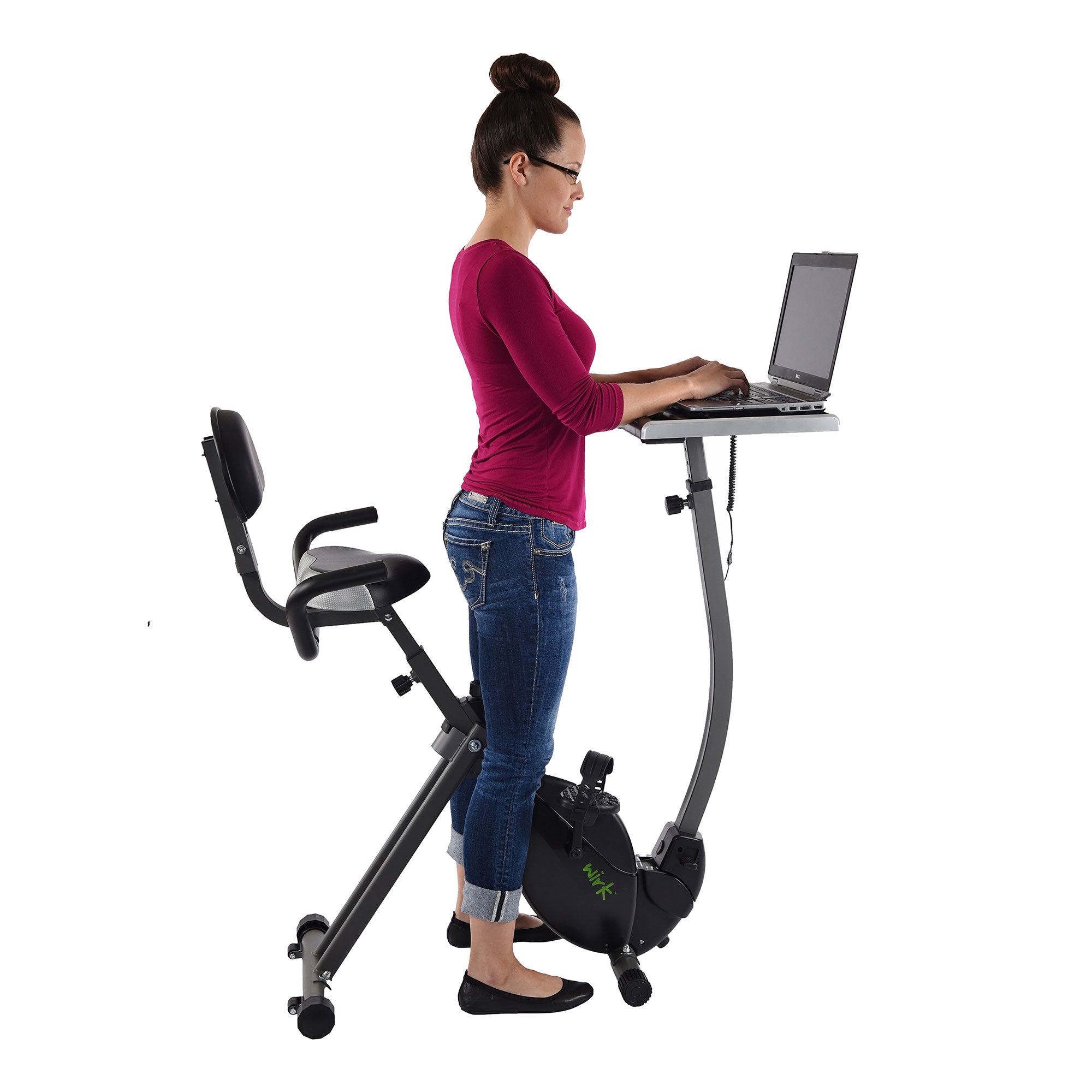 Stamina Products 85-2221 Wirk Ride Exercise Bike Workstation and Standing Desk - VMInnovations