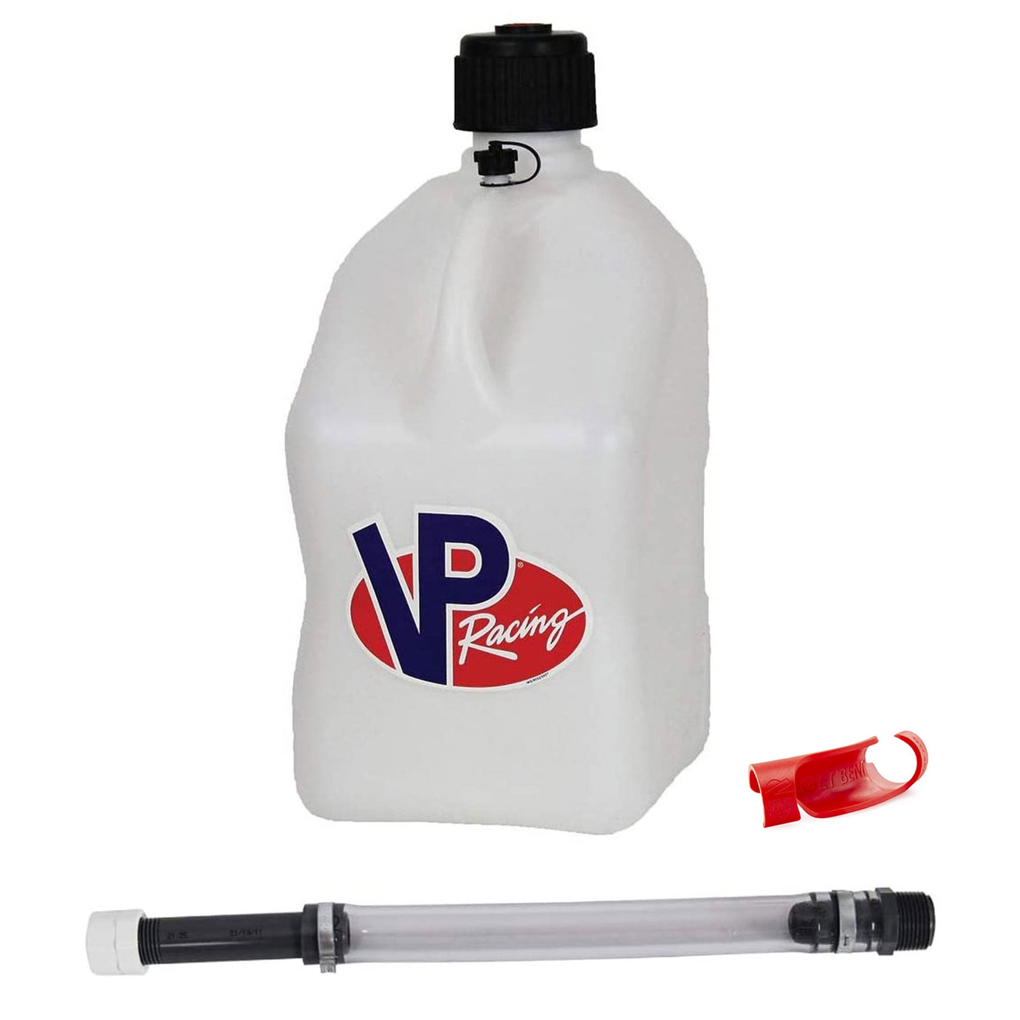 VP Racing Fuels Get Bent ABS 1 Inch Hose Bender, 5 Gallon Jug, and 14 Inch Hose