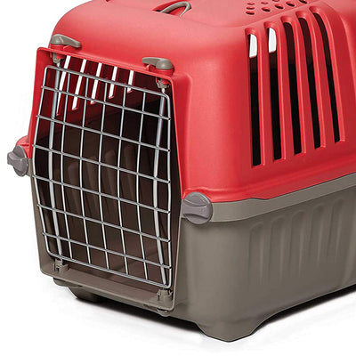 MidWest Homes For Pets 21.66 Inch Travel Pet Carrier for Extra Small Dogs, Red