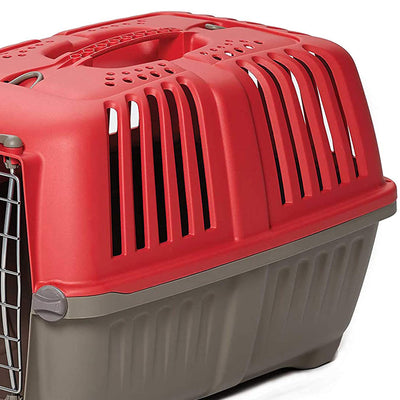 MidWest Homes For Pets 21.66 Inch Travel Pet Carrier for Extra Small Dogs, Red