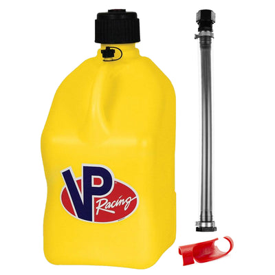 VP Racing Fuels 14 In Hose + Easy Hose Bender + 5 Gallon Utility Jug Can, Yellow