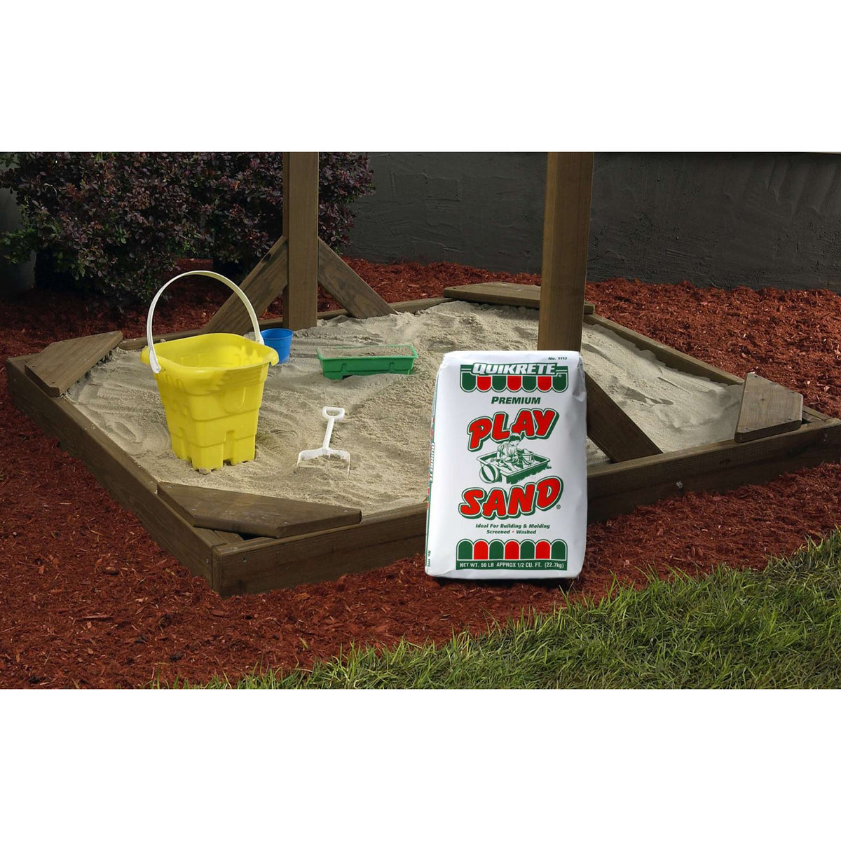 QUIKRETE 50 Lbs Washed Play Sand for Sandbox, Landscaping, Litter Box (2 Pack)