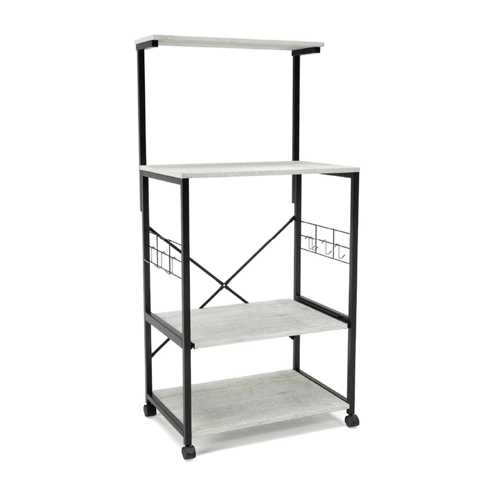 Bestier 4 Tier Kitchen Storage Baker's Rack Organizer Cart Stand, 49 Inch, Grey