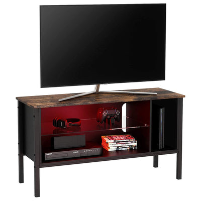 Bestier Gaming Entertainment TV Stand Center with Storage Shelf, 44 Inch, Rustic