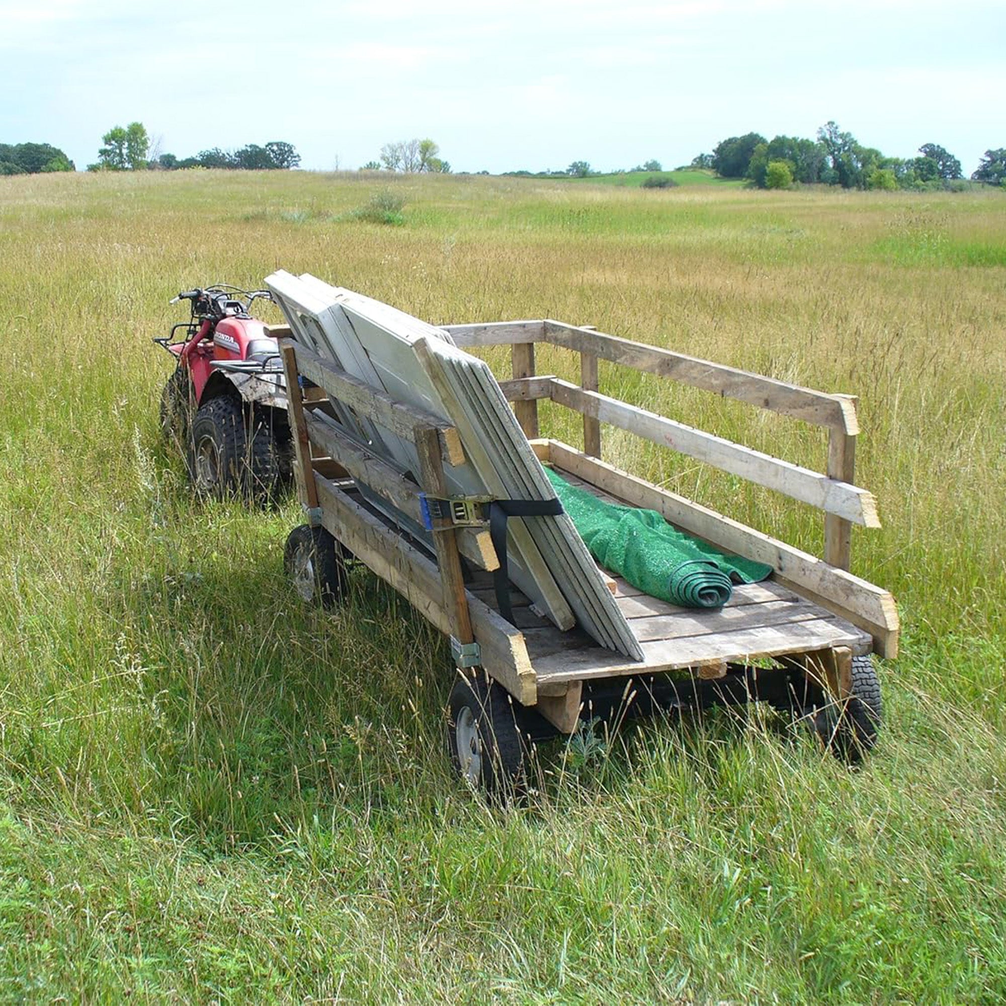 Field Tuff Tow-Behind Utility Trailer for ATV, UTV, or Tractor, 2200 lb Capacity