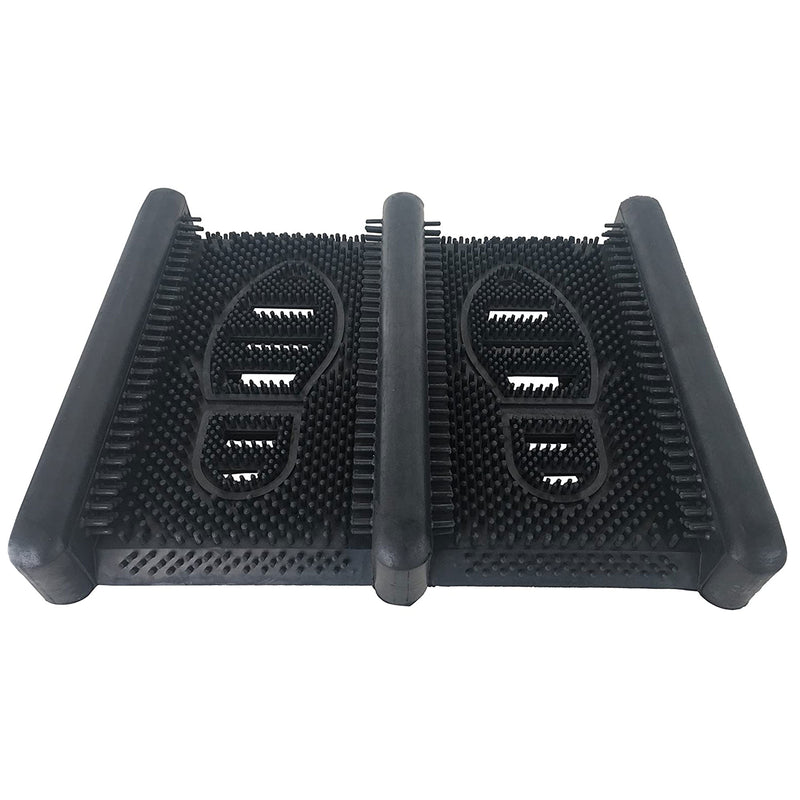 Shop Tuff 15 x 12 Inch Rubber Boot Scraper for Cleaning Off Dirt and Mud, Black