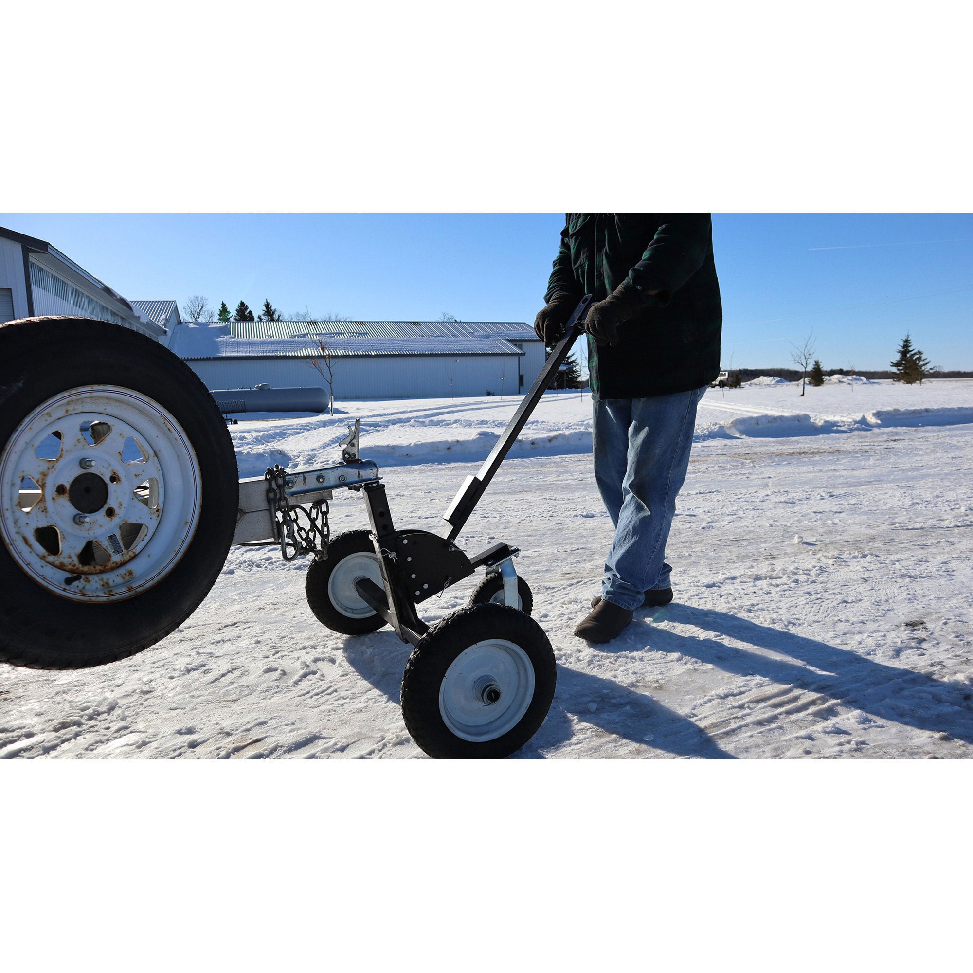 Tow Tuff TMD-1000CATV Adjustable Steel 1000lb Heavy Duty Trailer Dolly, Black