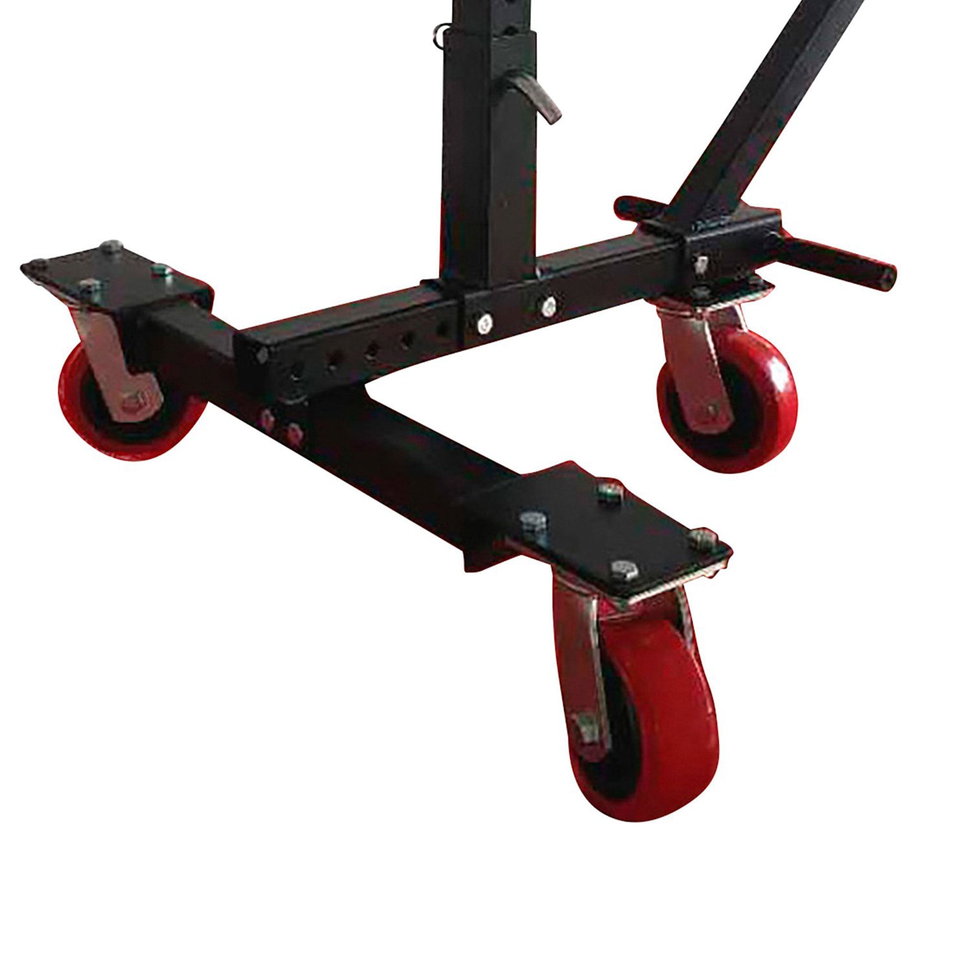 Tow Tuff TMD-1000HSD Adjustable Steel 1000lb Hard Surface Trailer Dolly, Black - VMInnovations