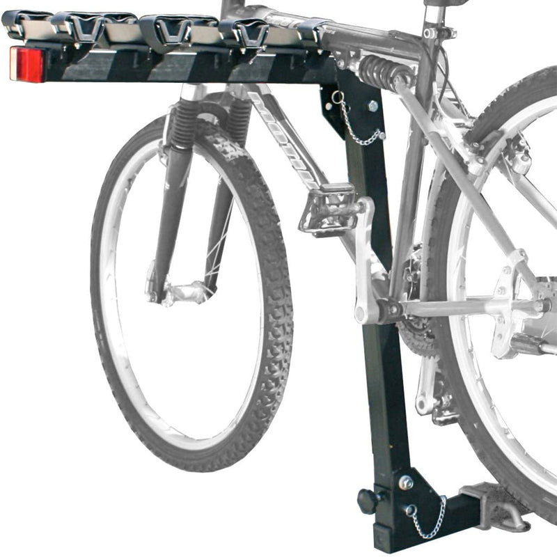 Tow Tuff 4 Bike Steel Carrier with Hitch Pin and Receivers, 150 Pound Capacity