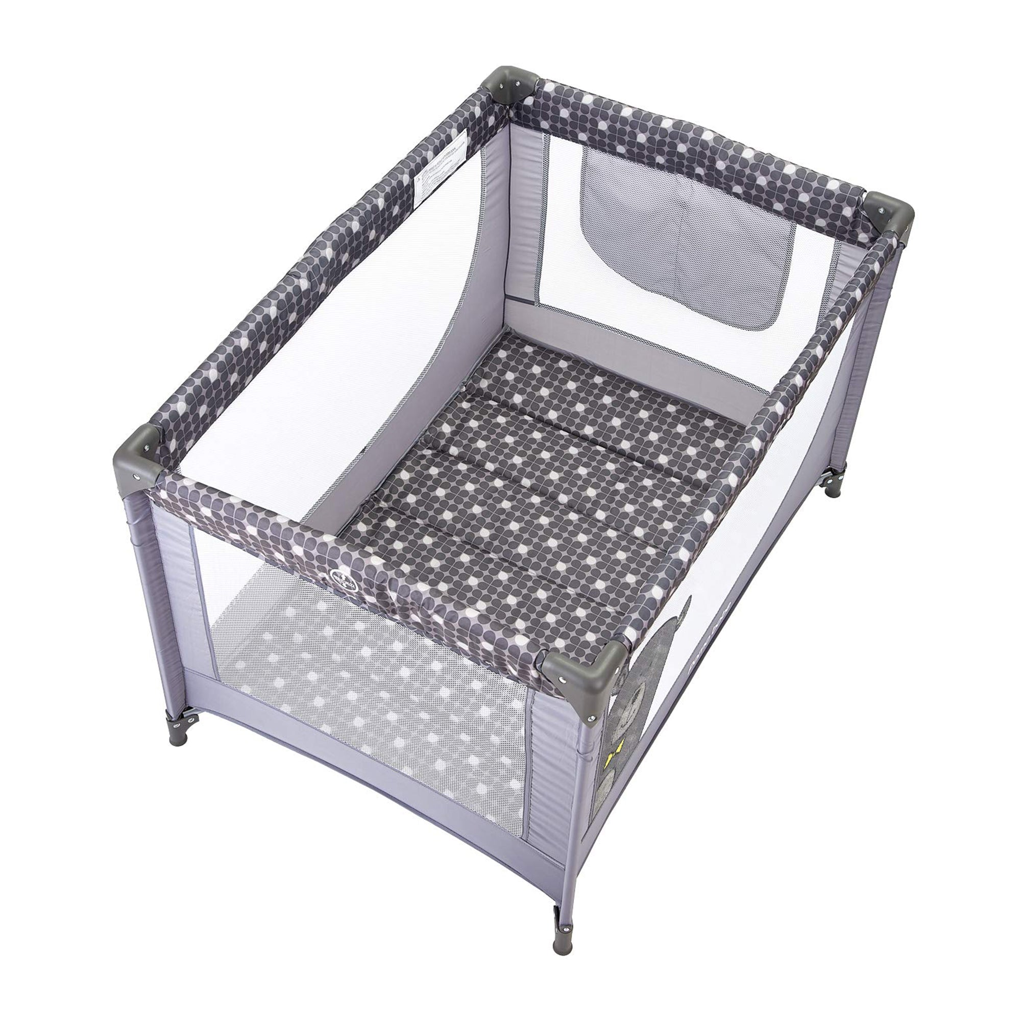 Pamo Babe Portable Crib closed Baby Playpen w/ Mattress & Carry Bag, Gray (Used) - VMInnovations