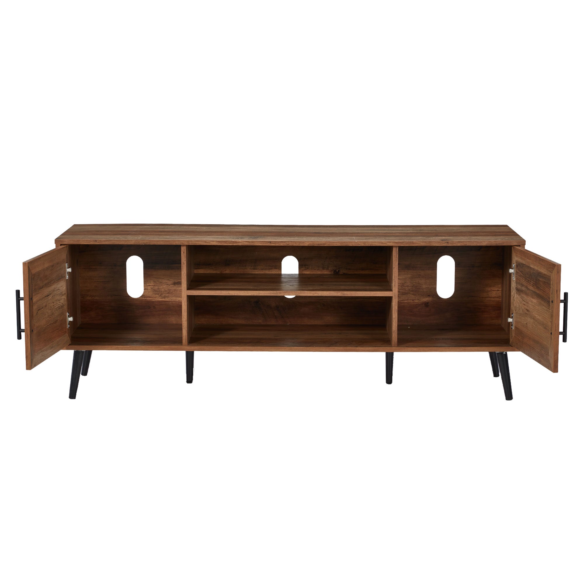 Jomeed Mid Century Modern Wooden TV Console with Storage Shelf (For Parts)