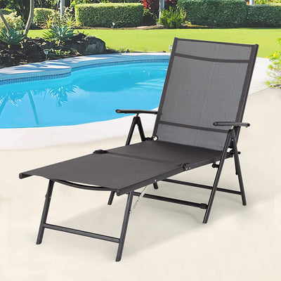 Jomeed Chaise Outdoor Reclining Adjustable Folding Patio Lounge Chair (Used)