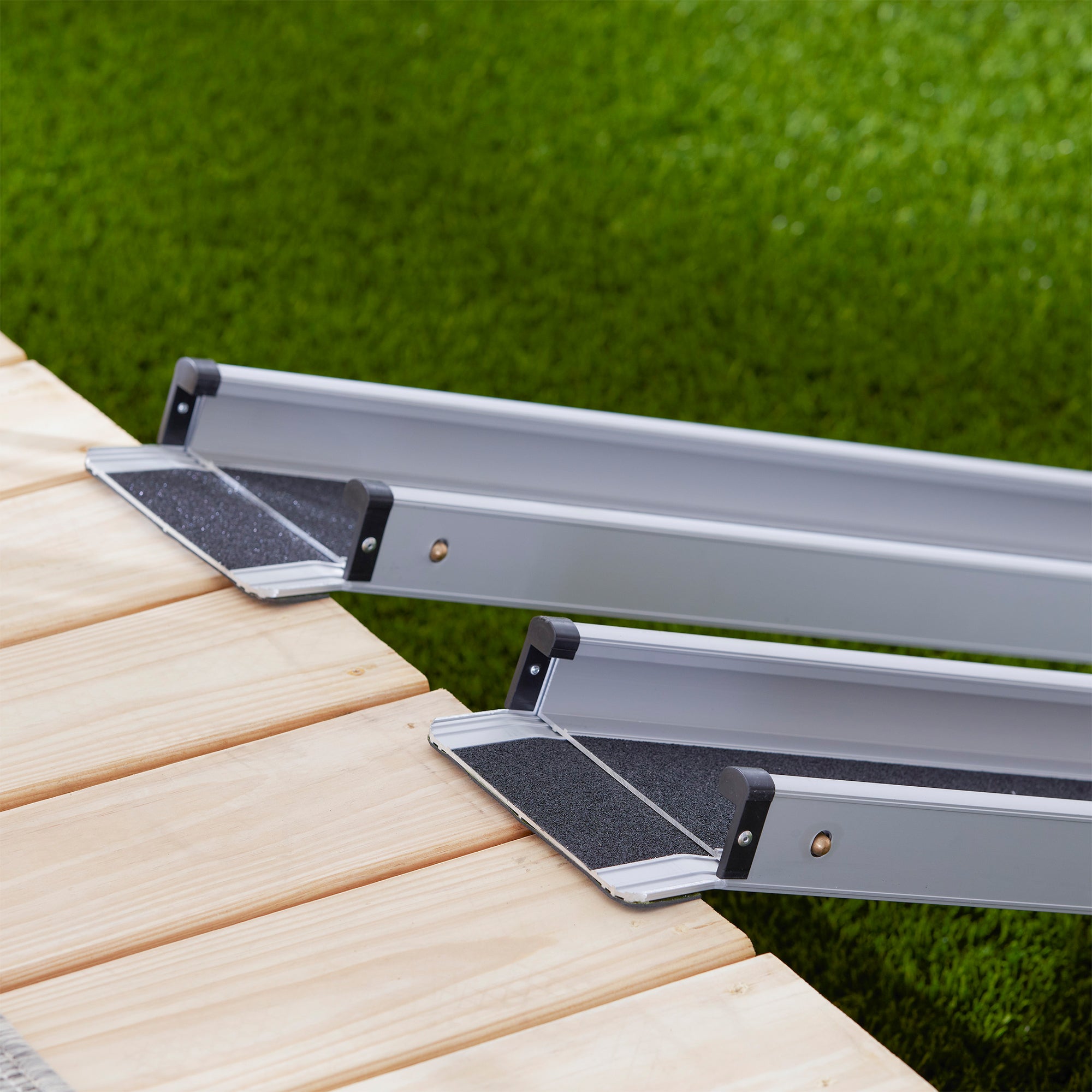 JOMEED Portable Adjustable Aluminum Wheelchair Ramp, 600lb Capacity (Open Box) - VMInnovations