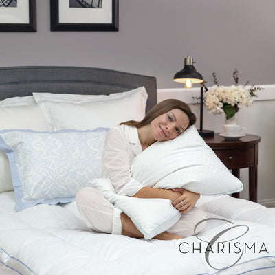 Charisma Paired Comfort Hybrid Memory Foam and Fiber Bed Pillow, 2 Pack, King
