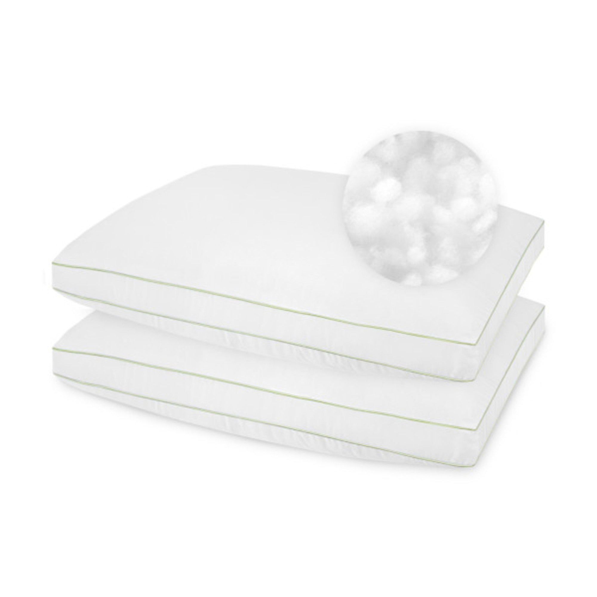SensorPEDIC SofLOFT Firm Density Polyester Luxury Fabric Pillow, 2 Pack, Queen
