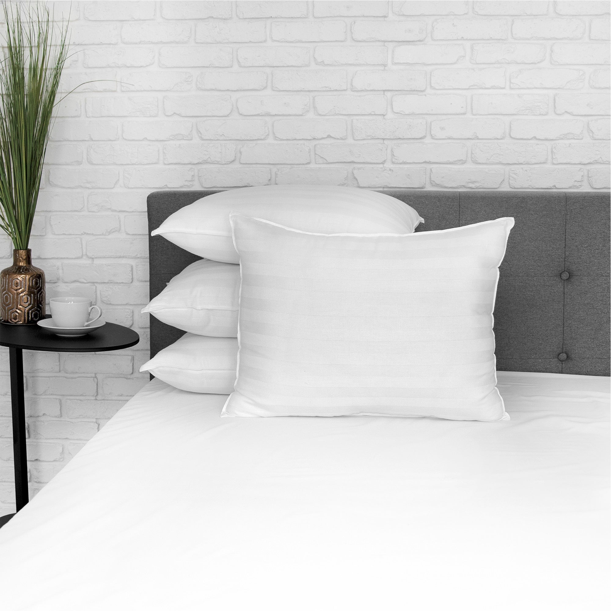 BioPEDIC Eco Classic 250 Thread Count Cotton Cover Standard Bed Pillow, 4 Pack