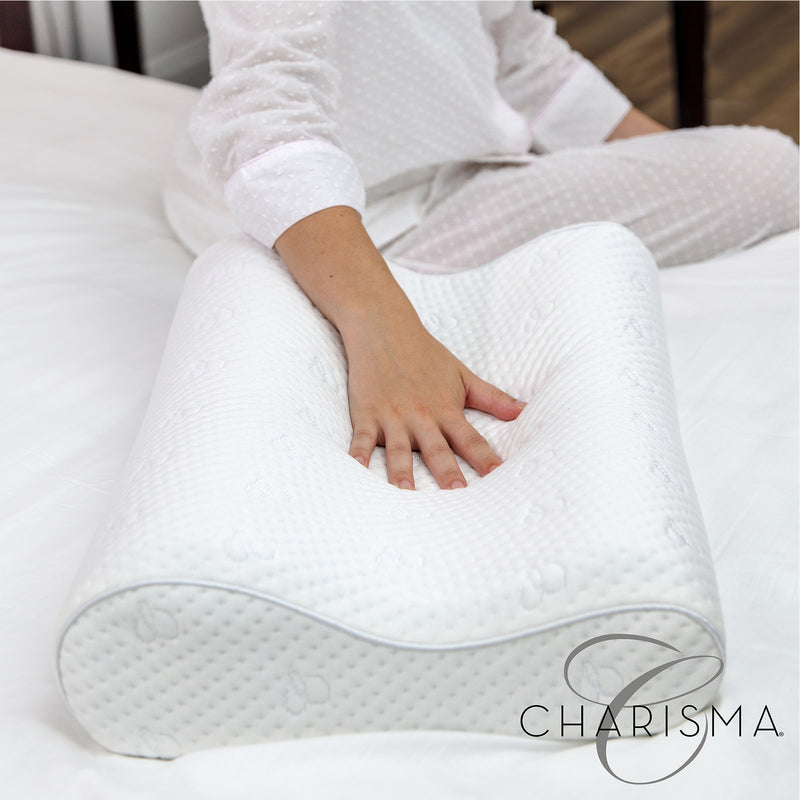Charisma Dual Height Contour Gel Infused Oversized Memory Foam Pillow, 1 Pack