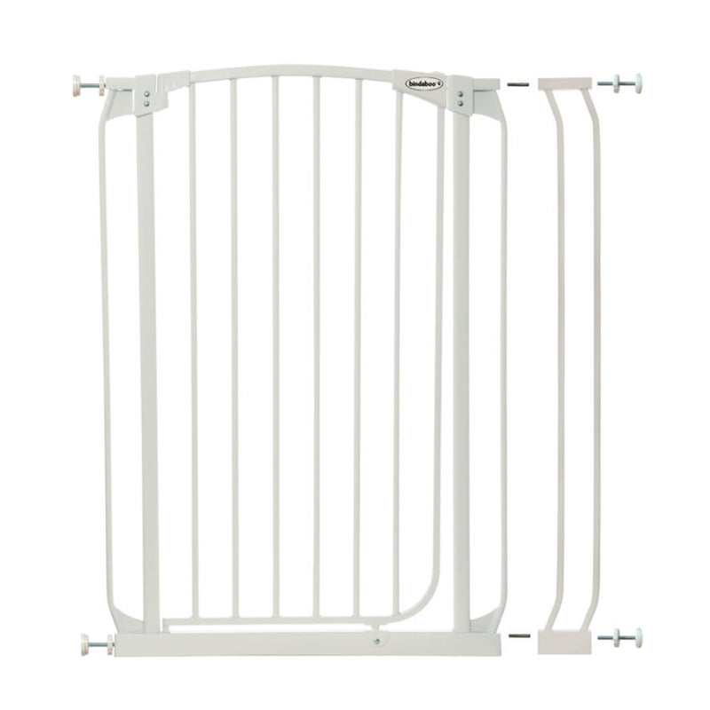 Bindaboo B1134 28 to 35.5 Inch Extra Tall Swing Close Baby and Pet Gate, White