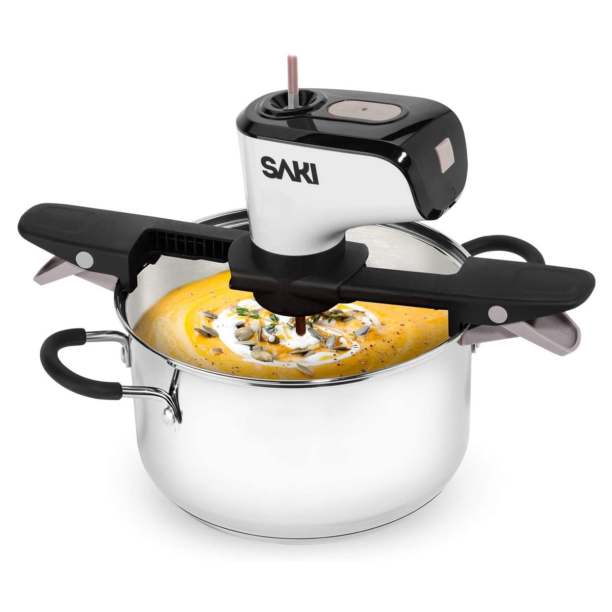 Saki Adjustable Speed Automatic Electric Cordless Hands Free Cooking Pot Stirrer