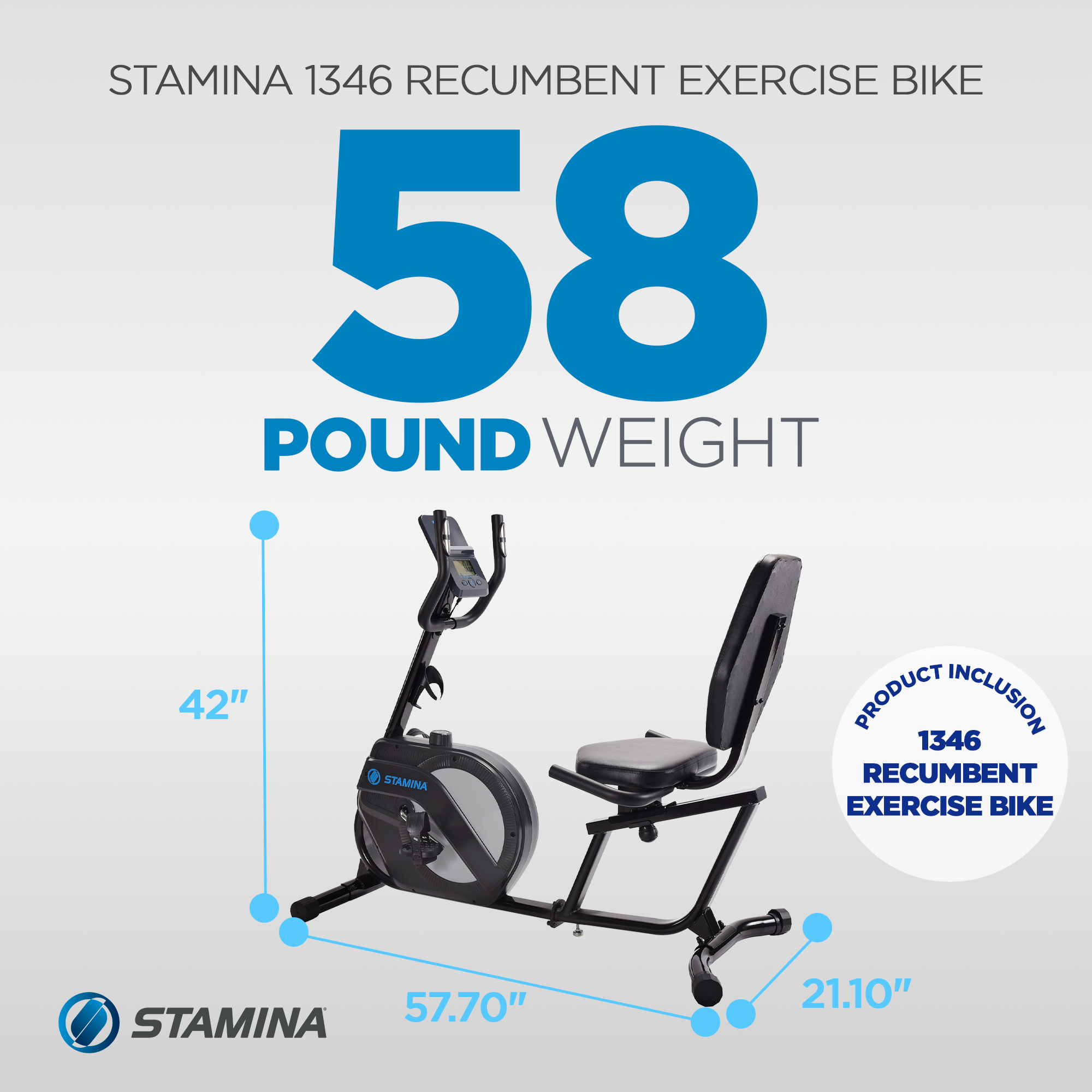 Stamina Products 1346 Stationary Magnetic Resistance Exercise Bike (Open Box)