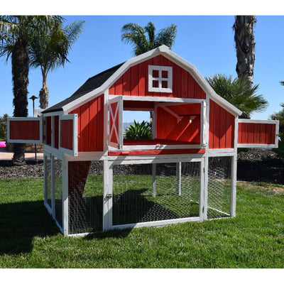 Rugged Ranch Products Omaha 2 Level Raised Chicken Coop with 4 Nesting Areas