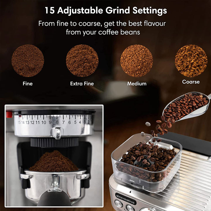 Sincreative Espresso Machine & Coffee Maker w/ Grinder & Steam Wand (For Parts) - VMInnovations