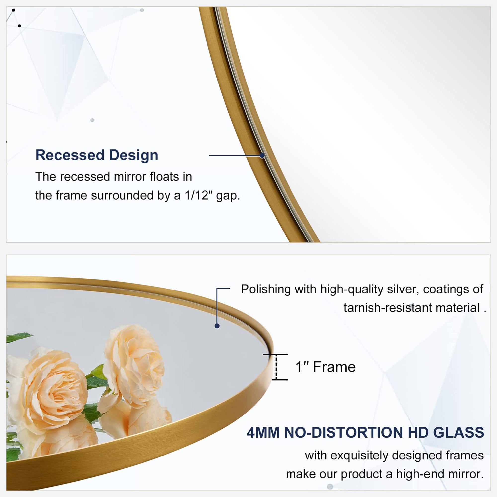 Modern 24 x 36 Inch Oval Wall Hanging Bathroom Mirror (Open Box) - VMInnovations