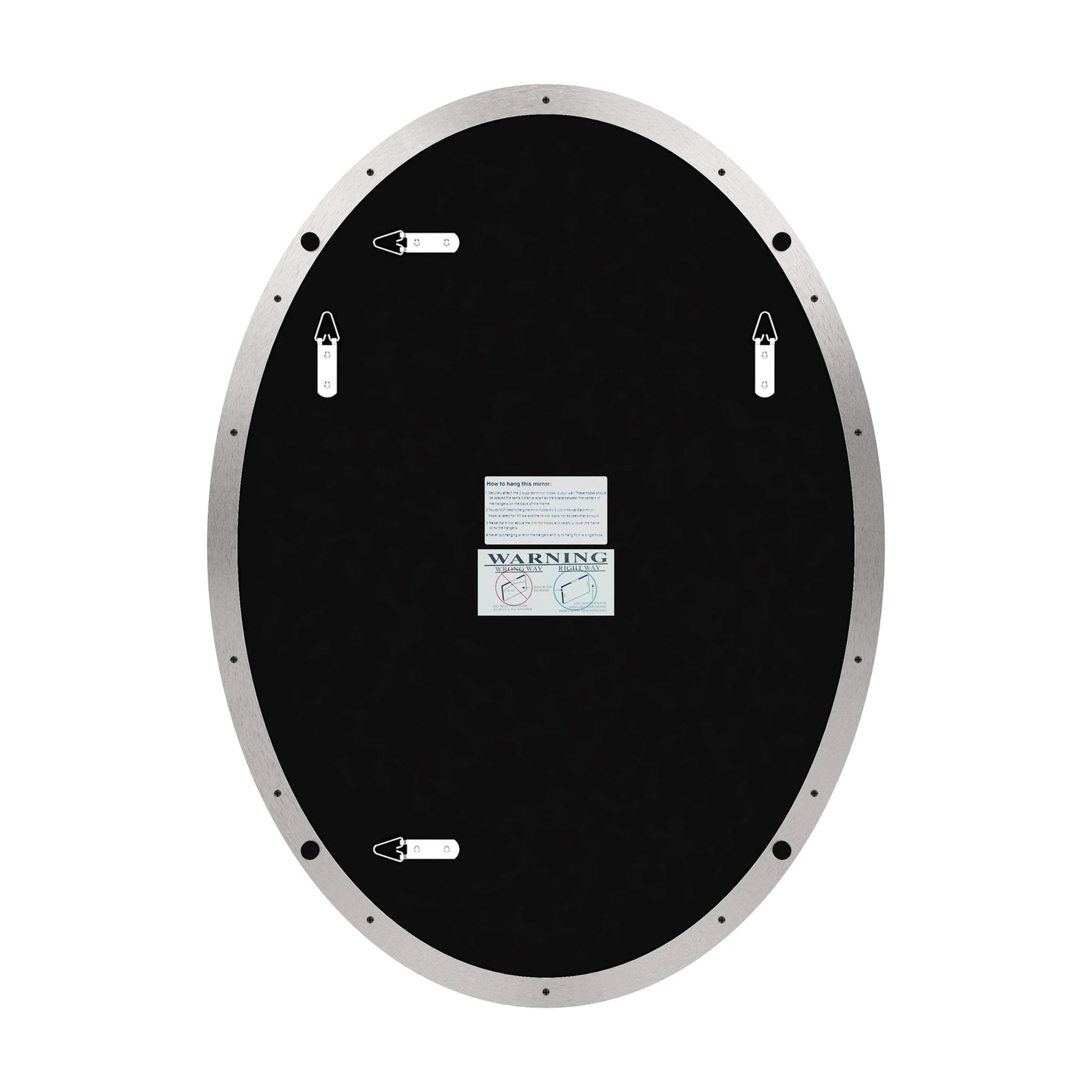 ANDY STAR Modern 22 x 30 Inch Oval Wall Hanging Bathroom Mirror (Open Box) - VMInnovations
