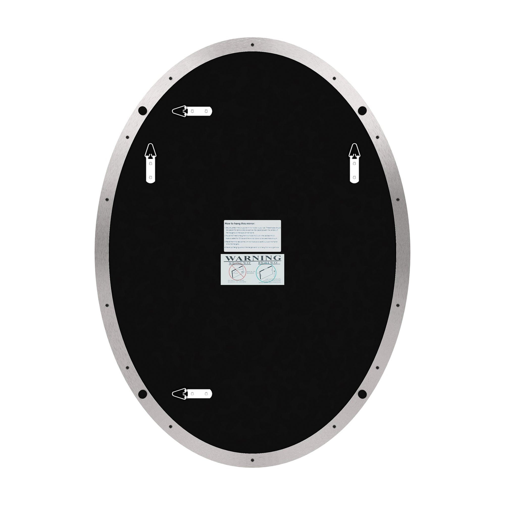 ANDY STAR Modern 24 x 36 Inch Oval Wall Hanging Bathroom Mirror (Open Box) - VMInnovations