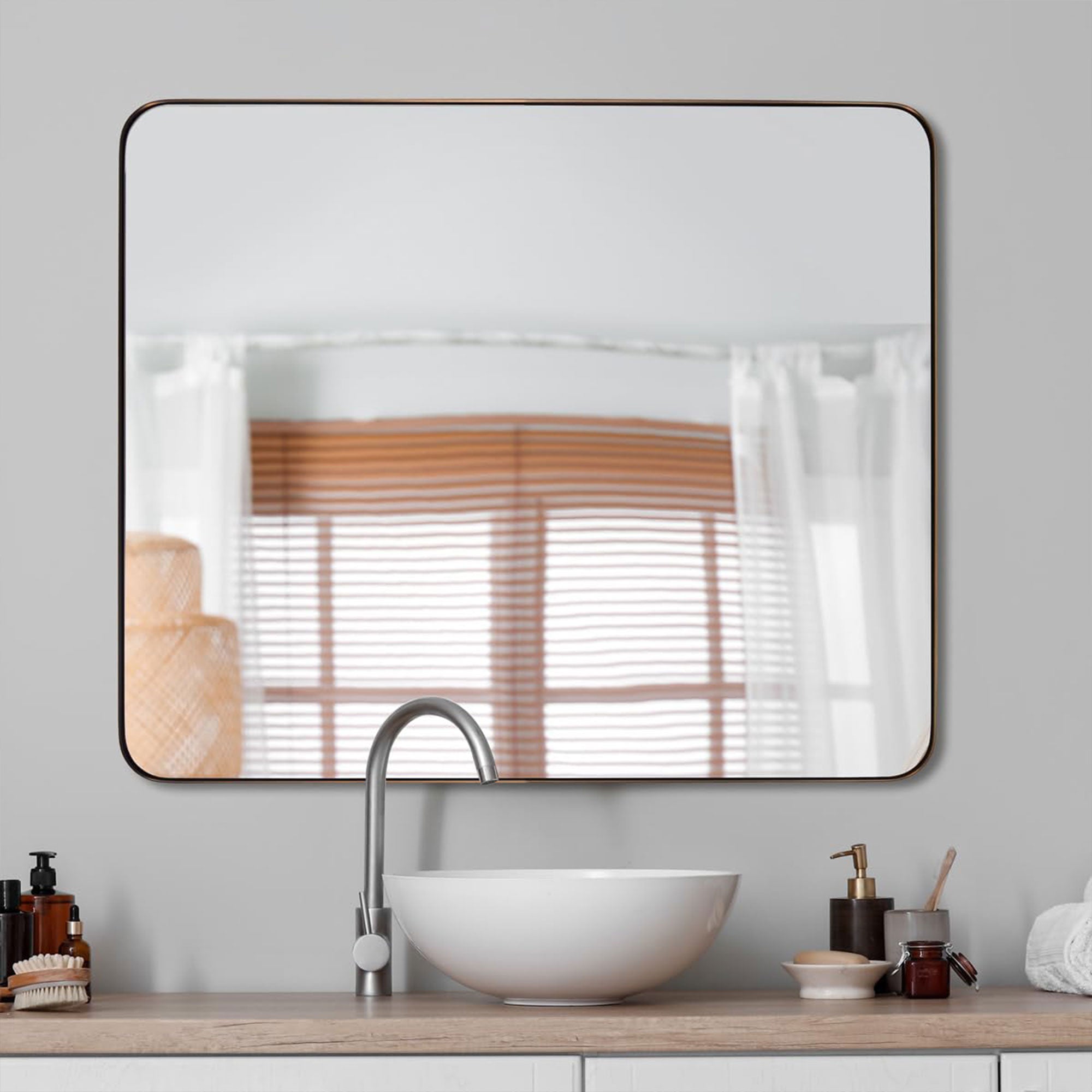 ANDY STAR Modern 22 x 30 Inch Rectangular Hanging Vanity Mirror (Open Box) - VMInnovations