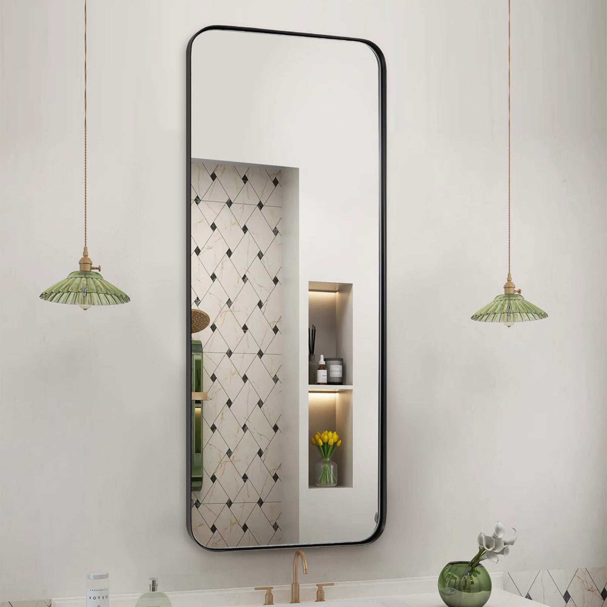 ANDY STAR Modern 18 x 48 Inch Rectangular Full Body Length Mirror (Open Box) - VMInnovations