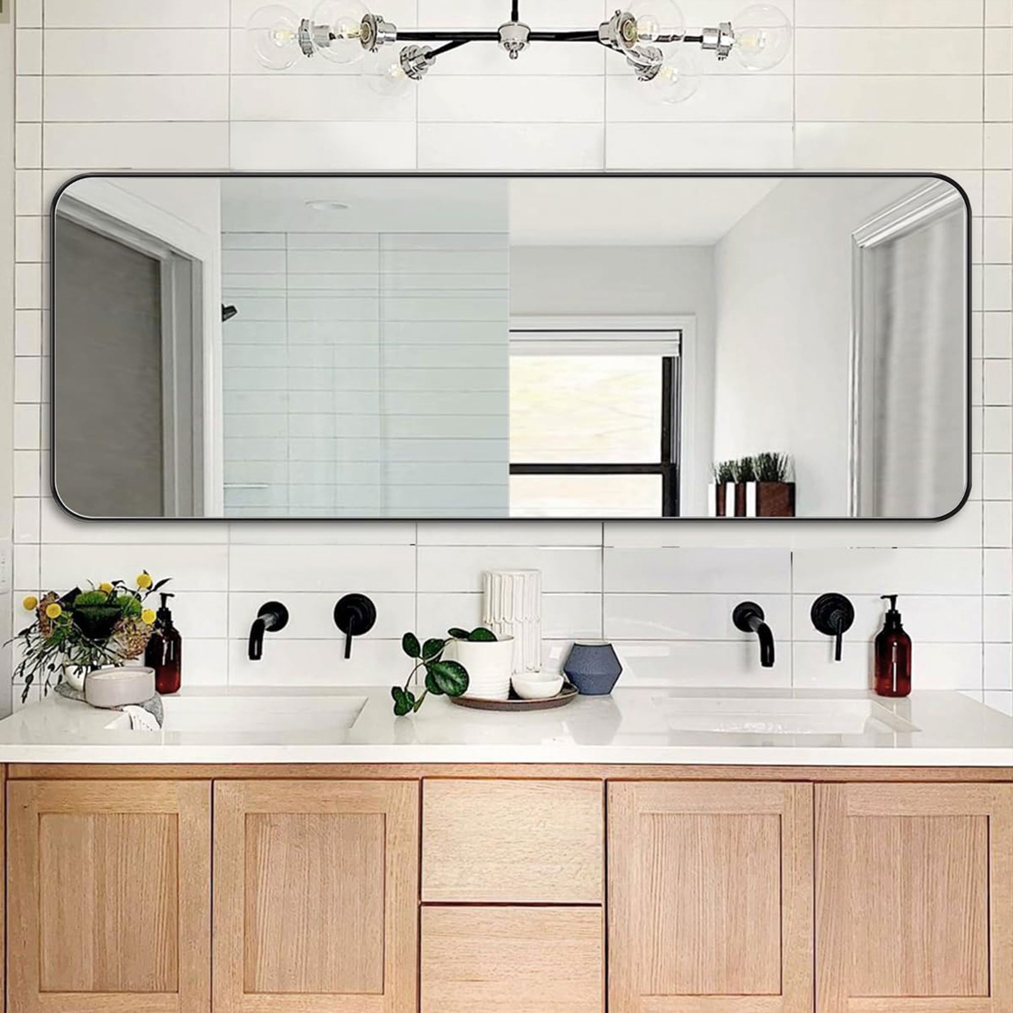 ANDY STAR Modern 18 x 48 Inch Rectangular Full Body Length Mirror (Open Box) - VMInnovations
