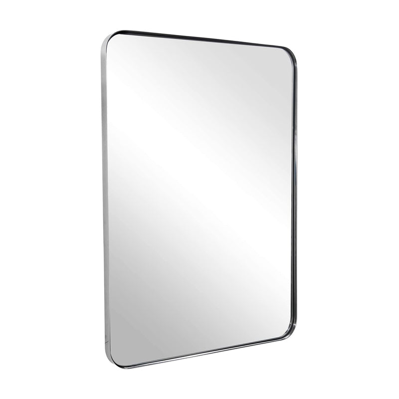 ANDY STAR 22 x 30 Inch Metal Frame Hanging Mirror, Polished Chrome (Open Box)