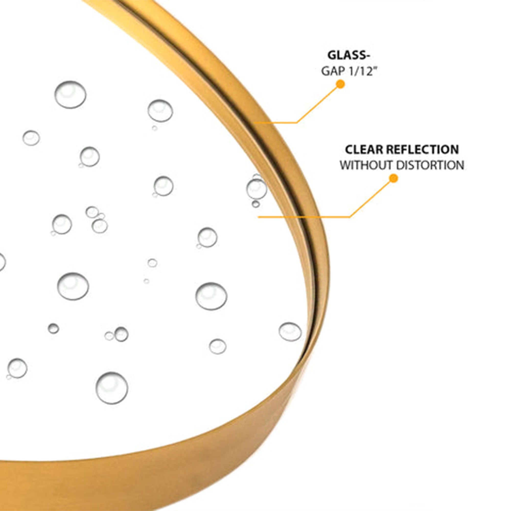 ANDY STAR Modern 20"x33" Oval Wall Hanging Bathroom Mirror, Brushed Gold (Used) - VMInnovations