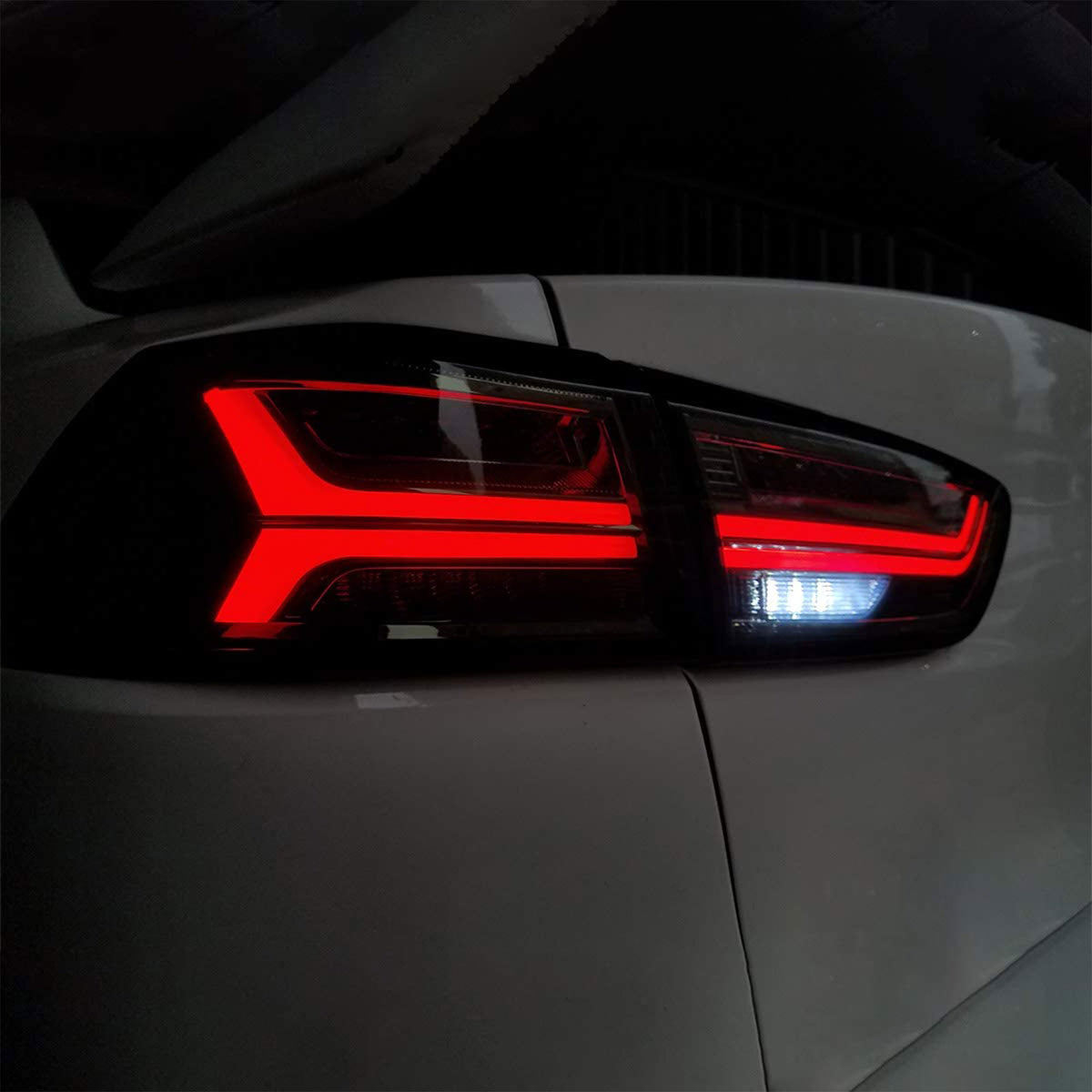 Vland YAB-YS-0155B LED Taillights for 2008-2020 Mistubishi Lancer, Tinted, Pair