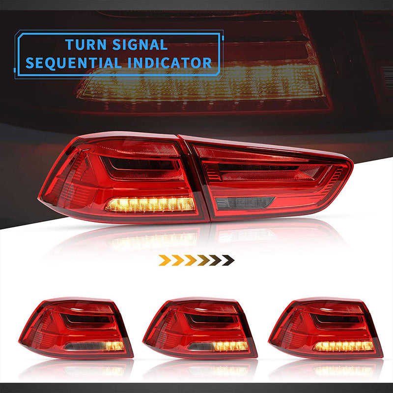 Taillights for 2008-2020 Mistubishi Lancer EVO, Clear, Pair (Open Box)
