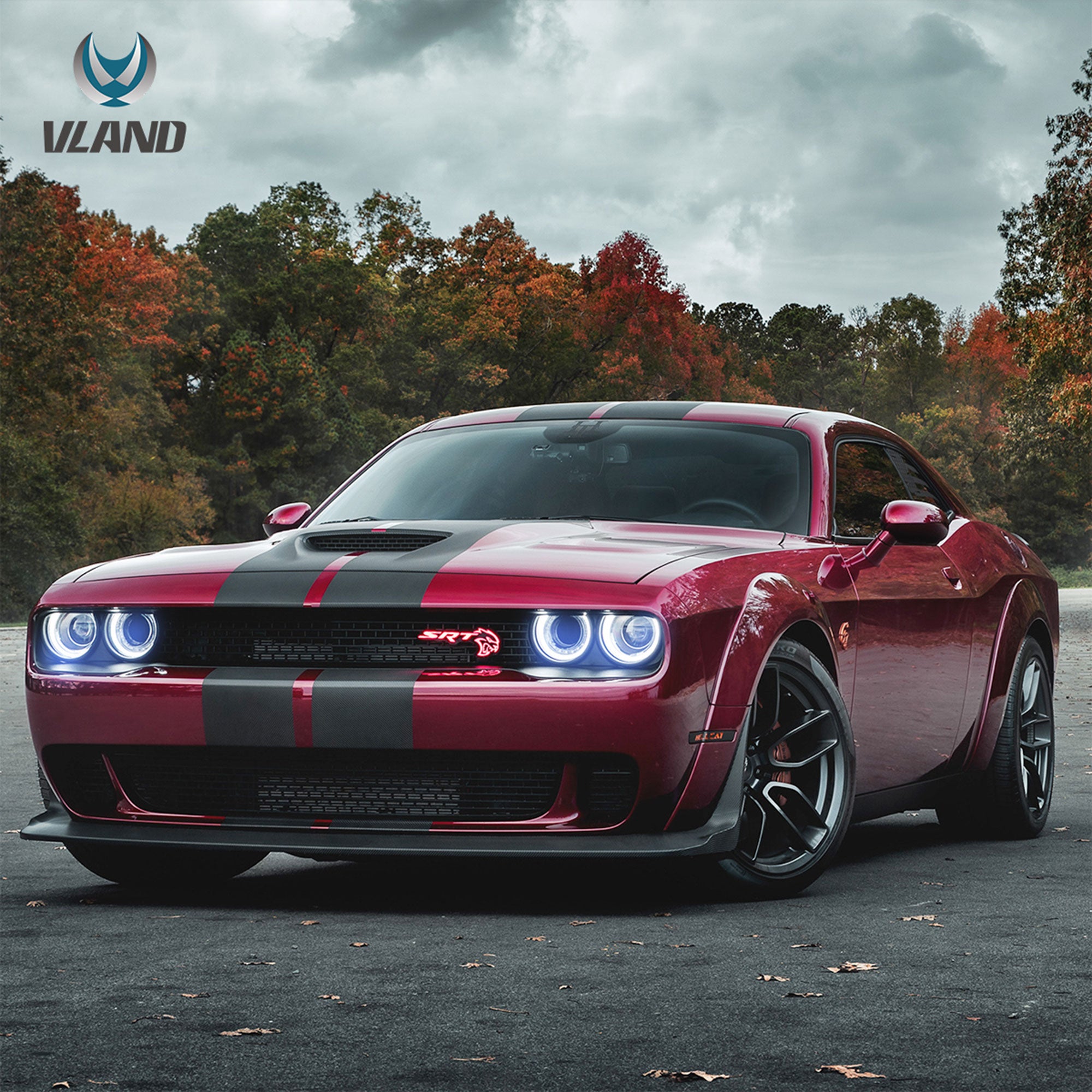 Vland Dual Beam Projector Headlights for 2015-2019 Dodge Challenger (Open Box)