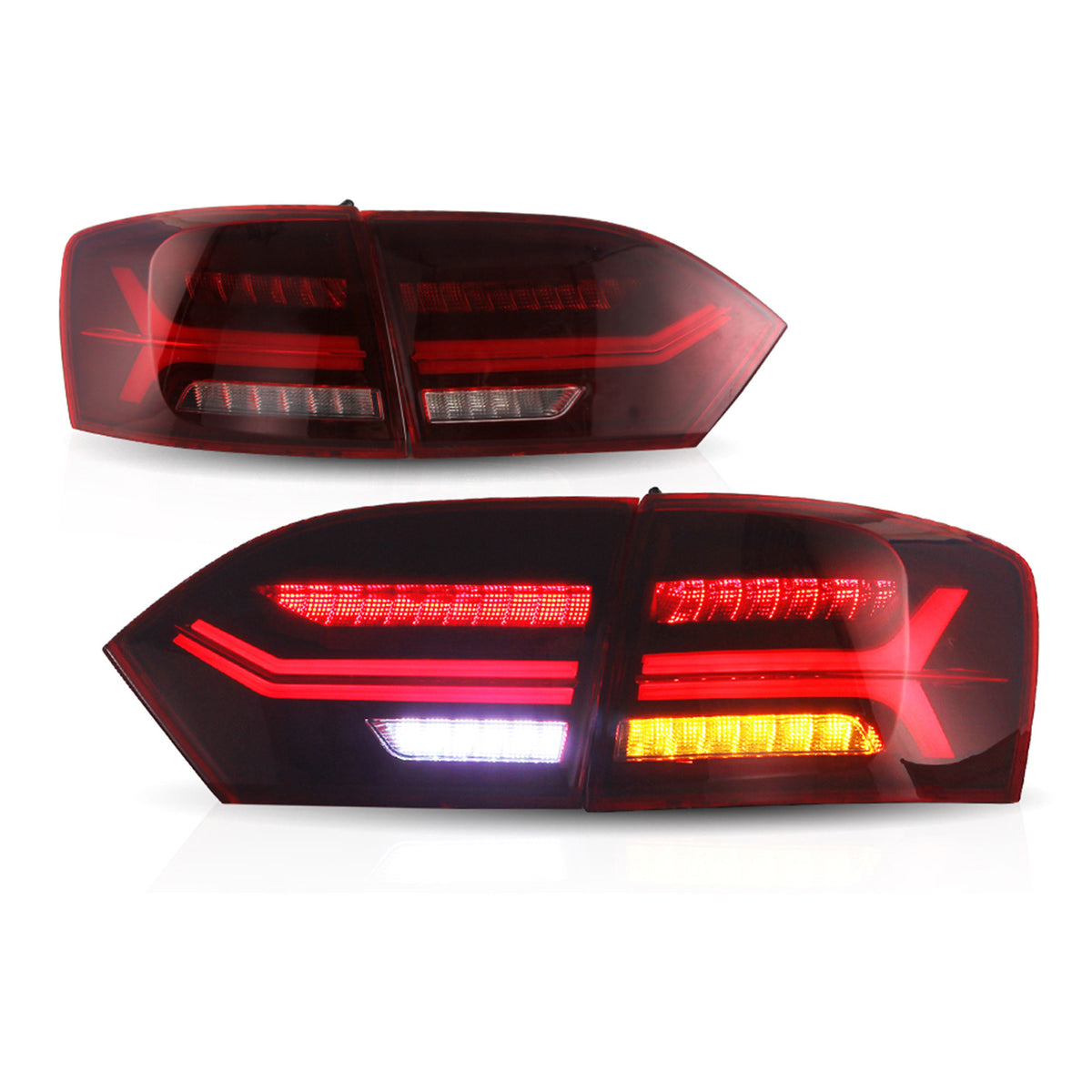 Vland YAB-ST-0215A-H LED Taillight Assemblies for 2011-14 Volkswagen Jetta, Pair