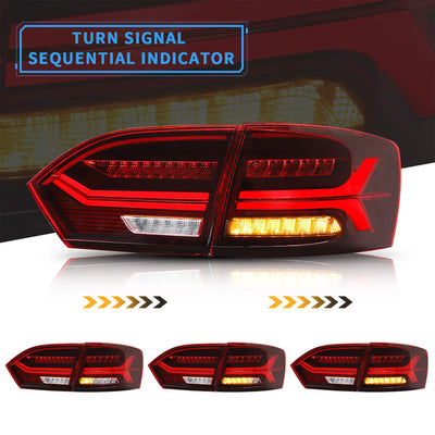 Vland YAB-ST-0215A-H LED Taillight Assemblies for 2011-14 Volkswagen Jetta, Pair
