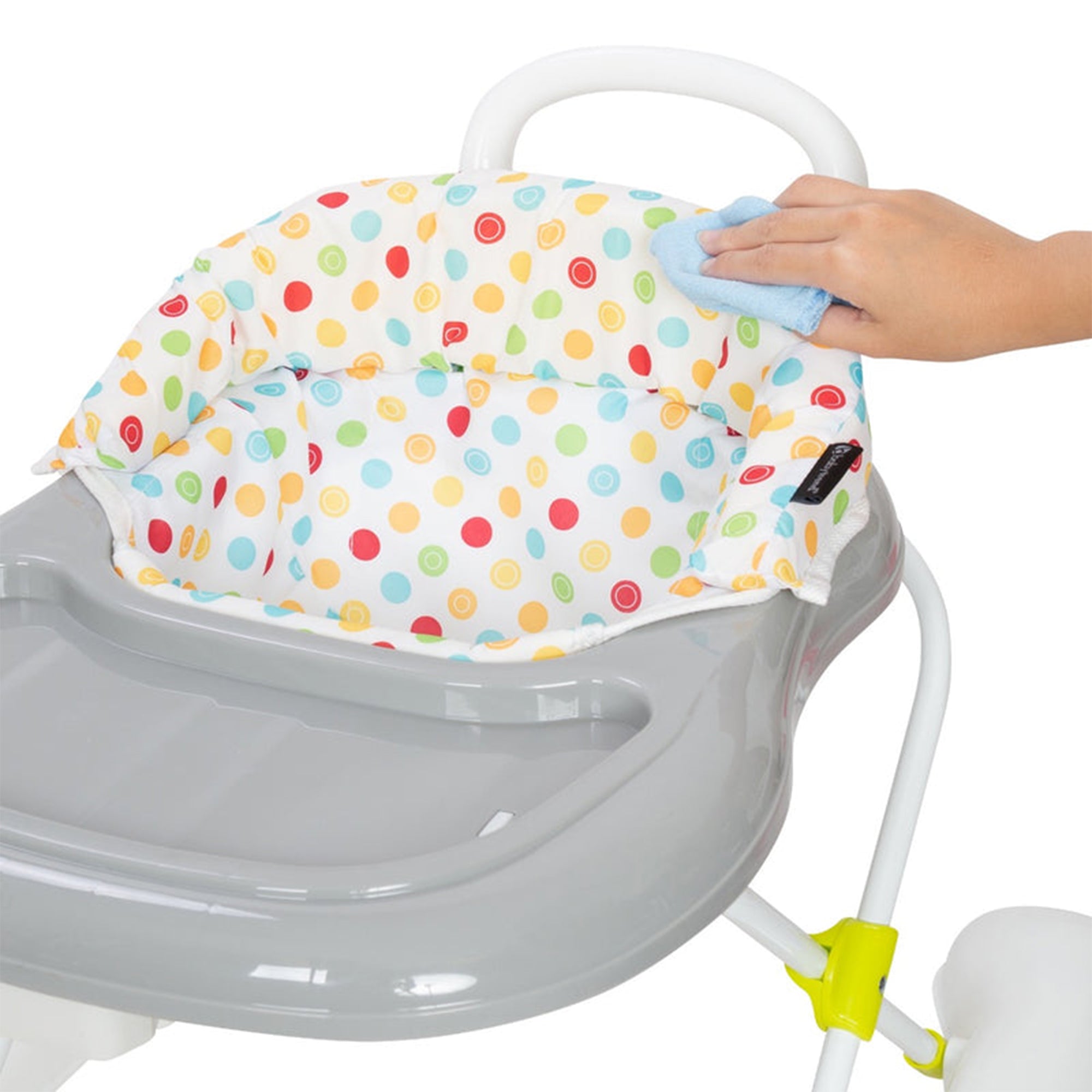 Baby Trend Kids Adjustable Activity Walker with Walk Behind Bar, Sprinkles(Used)