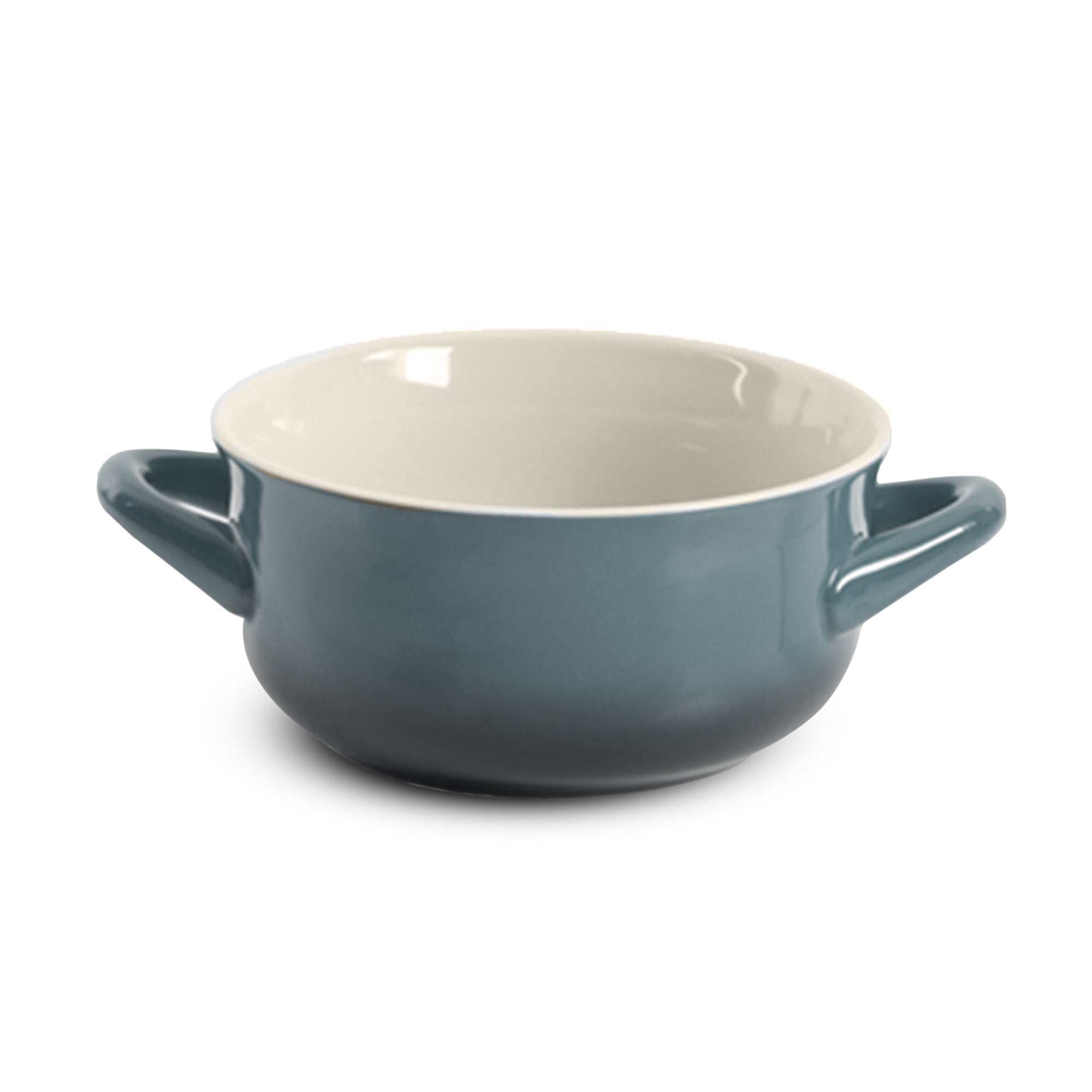 Crock-Pot 7 Qt Cast Iron Dutch Oven + Gibson CrockPot Stoneware Soup Bowls, Gray - VMInnovations