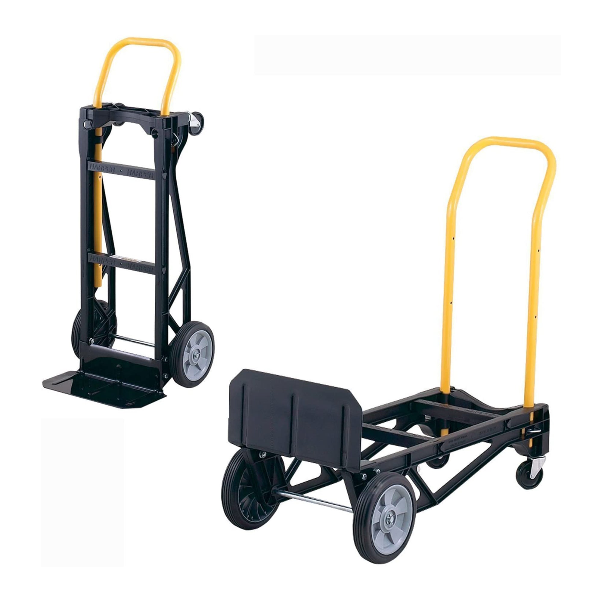 Harper Trucks 400 Lb Capacity Convertible Hand Truck Dolly, Black (For Parts) - VMInnovations