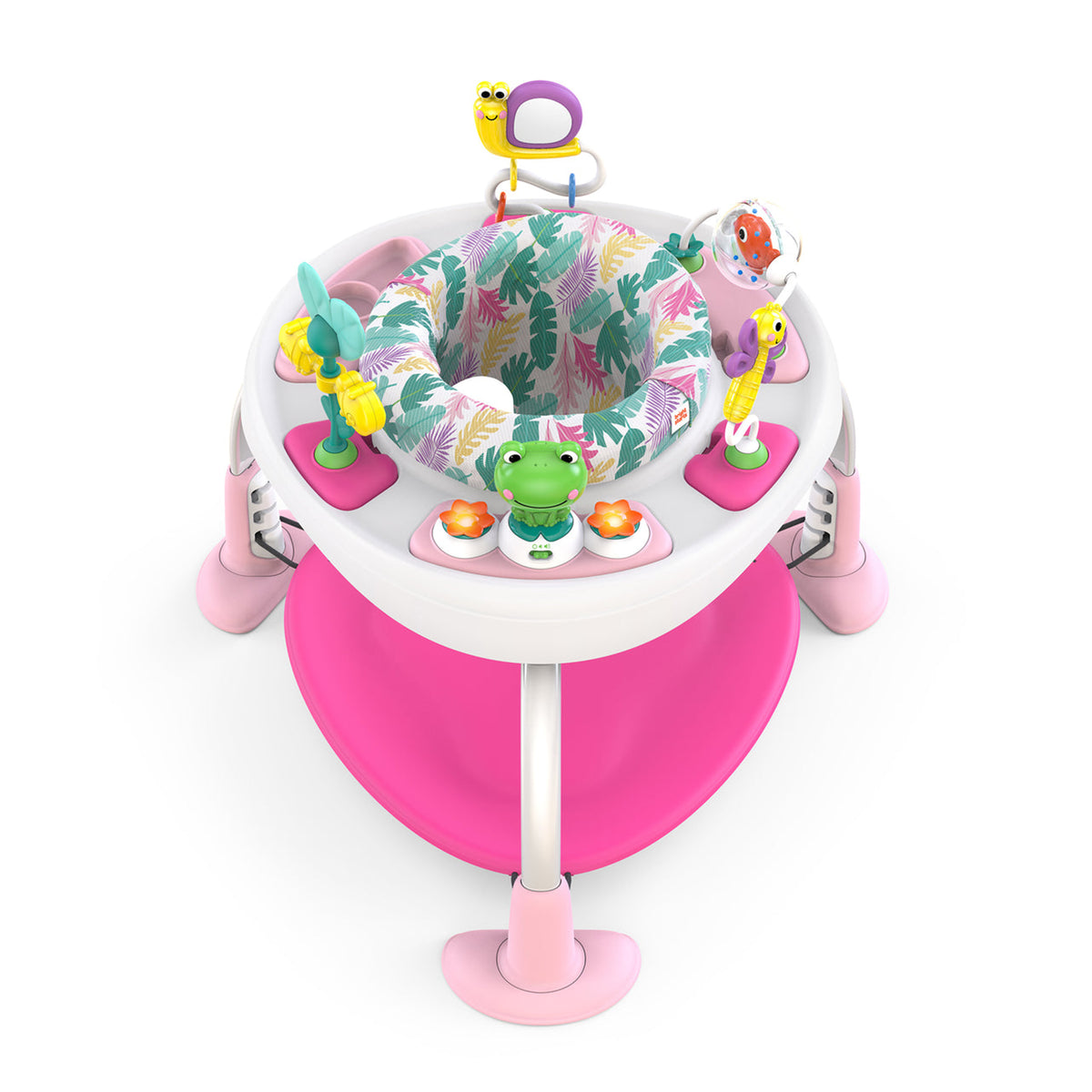 Bright Starts Bounce Bounce Baby 2 in 1 Activity Jumper and Table, Playful Palms - VMInnovations