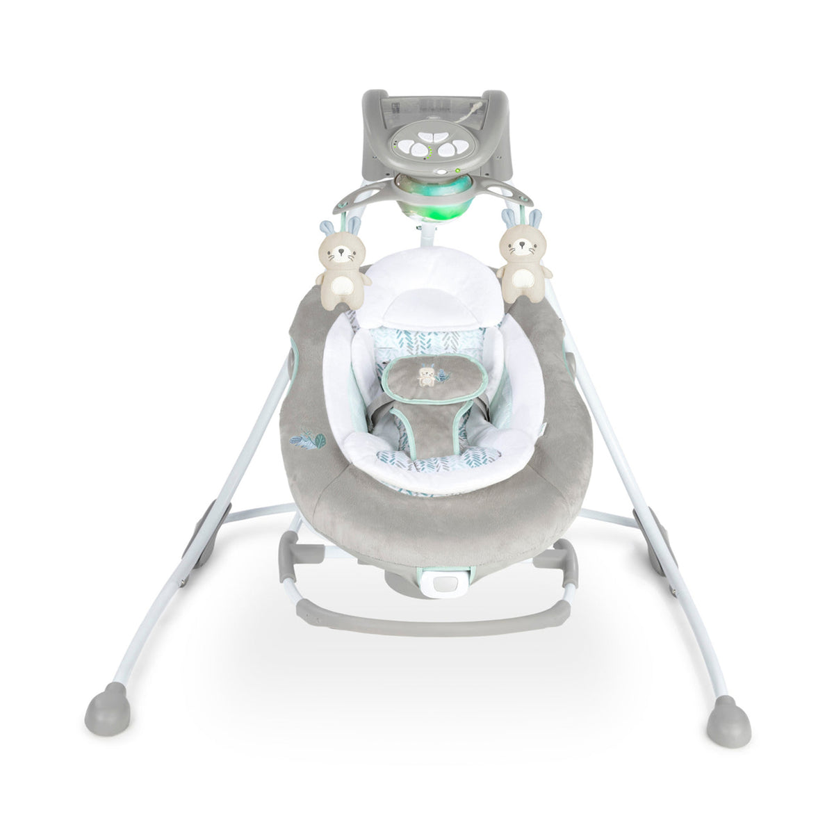 Ingenuity InLighten Baby Electric Cradling Swing Rocker Chair w/ Lights, Gray - VMInnovations