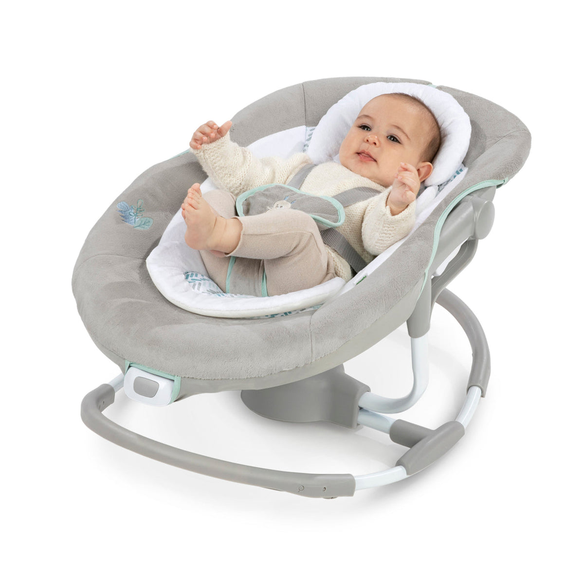 Ingenuity InLighten Baby Electric Cradling Swing Rocker Chair w/ Lights, Gray - VMInnovations