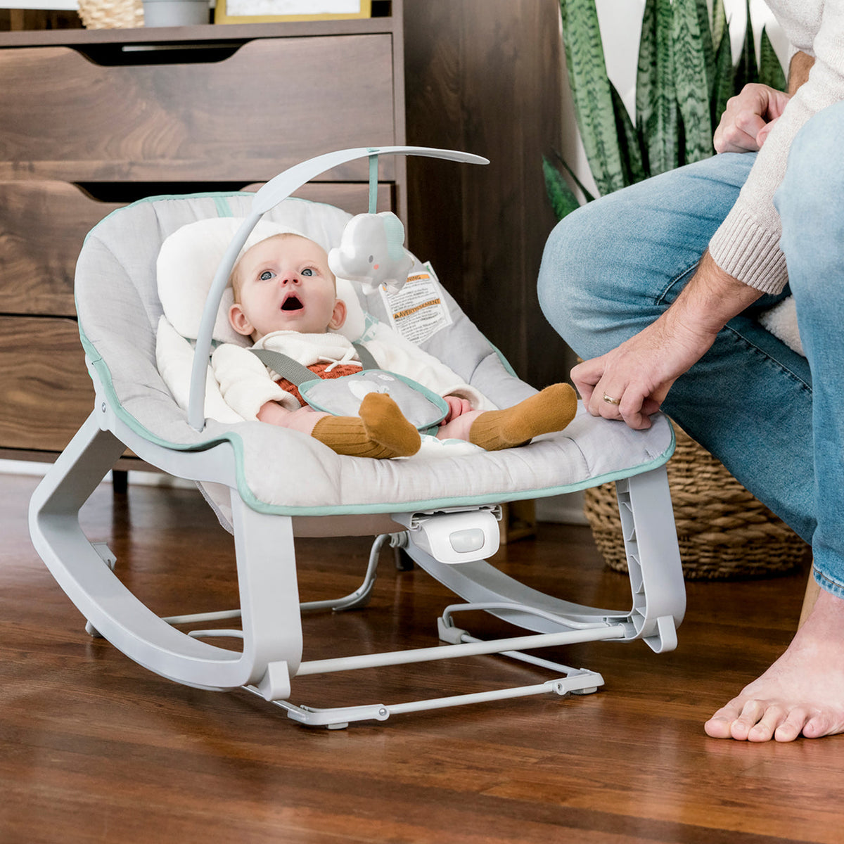 Ingenuity 3 In 1 Keep Cozy Grow with Me Kids Bouncer and Rocker to Seat, Weaver - VMInnovations
